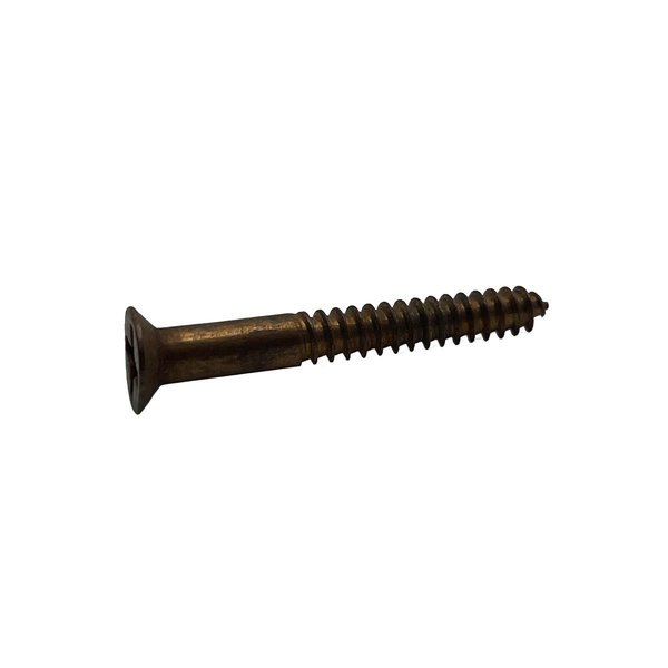 Suburban Bolt And Supply Wood Screw, #14, 1-1/4 in, Bronze Steel Flat Head Phillips Drive A7290160116F